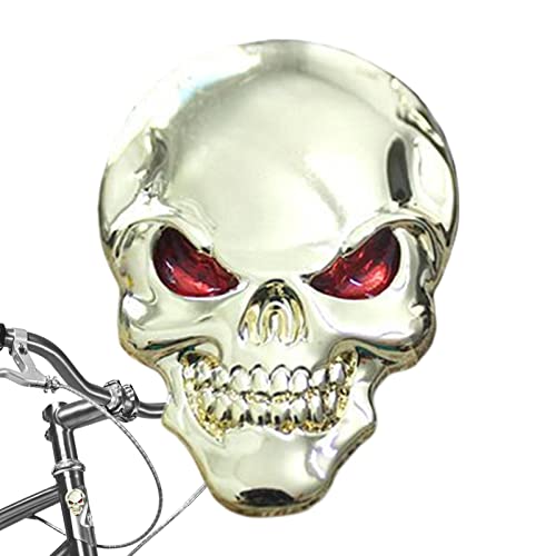 Decalques do veículo do crânio,janela caminhão caveira metal 3D - Adesivos traseiros vidro para cami