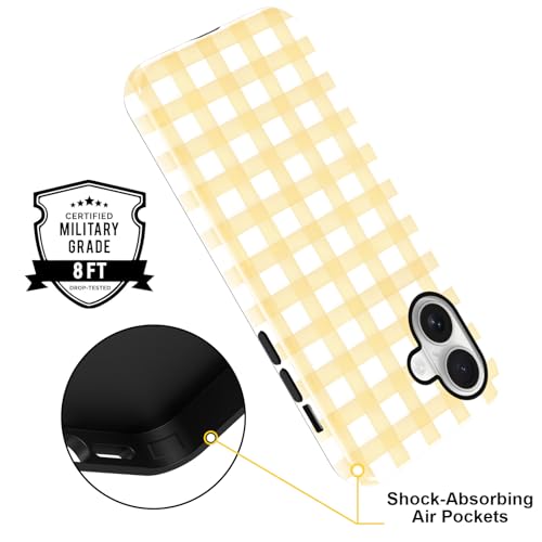 Coque magnétique iPhone 16 jaune avec MagSafe intégré 2 en 1