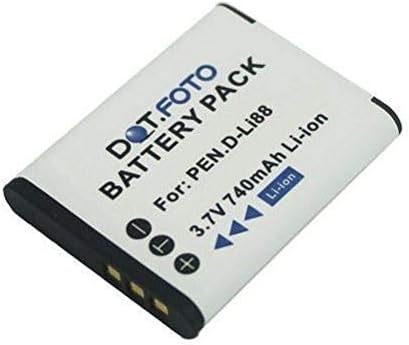 Dot.Foto D-LI88 Premium 3.7v / 740mAh Rechargeable Battery for Pentax Optio H90, P70, P80, WS80, W90