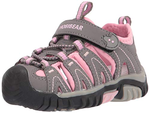 HOBIBEAR Boys Girls Sport Water Sandals Closed-Toe Outdoor(Toddler/Little Kid/Big Kid) (3 M US Little Kid, Grey/Pink) HOBIBEAR Boys Girls Sport Water Sandals Closed-Toe Outdoor(Toddler/Little Kid/Big Kid) (3 M US Little Kid, Grey/Pink)