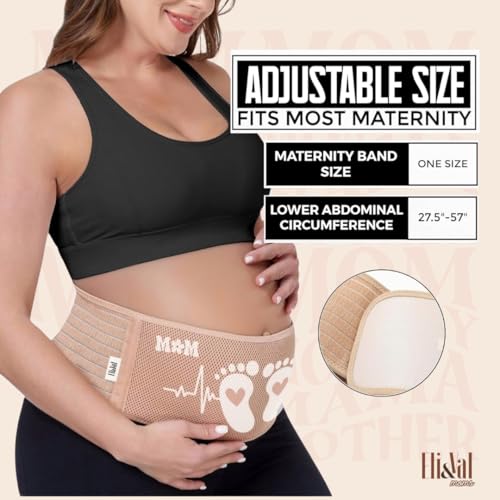 ELI&VAL Pregnant Belly Support Belt | Maternity Belly Band | Pregnancy Support Belt for Pelvic & Back Pain | Maternity Support Band | Fajas para Embarazadas | New mom essentials - Thumbnail 3
