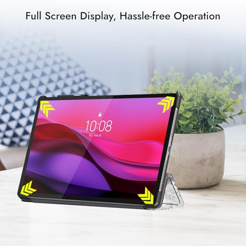 Image of Robustrion Cover Case for Lenovo Yoga Tab Plus 12.7 inch Cover, Trifold Cover Case for Lenovo Yoga Tab Plus Cover 12.7 inch [Auto Sleep Wake Support] - Eiffel