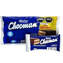 Costa Chocman Peruvian Cookies 7.1 oz | Galletas Peruanas Chocman Nuevo Paquete 201g | 6 Units | 20% More