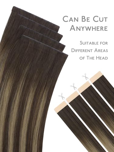 Image of WENNALIFE Invisi Edge 8cm Tape in Hair Extensions Human Hair