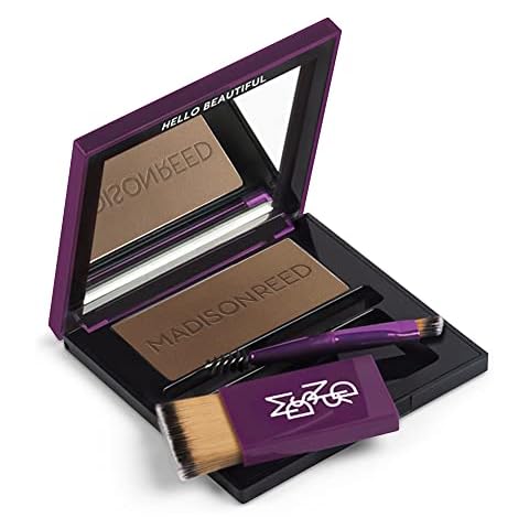 Madison Reed Root Touch Up + Brow Filler, Sabbia Light Brown, Instant Gray Coverage, Fills in Brows & Thinning Hairlines, Temporary Concealing Powder, 0.13 oz (60 uses) Cover