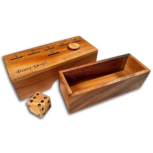 penny drop game  travel edition compact dice game for family fun made in usa