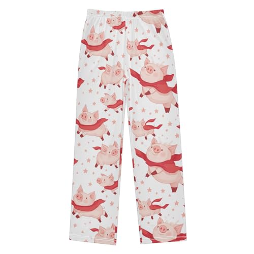 Super Pig Boys Pants Boys Athletic Pants Long Pant for Boywith Pockets Wide-Leg Size 6-14Y