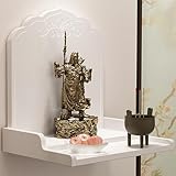 Buddha-Statue, Altartisch, Massivholz-Ausstellungstisch, Wandmontage, Gebets-Altar, Räuchergefäß, persönlicher Altarständer, geeignet für Zuhause, Firma, Tempel