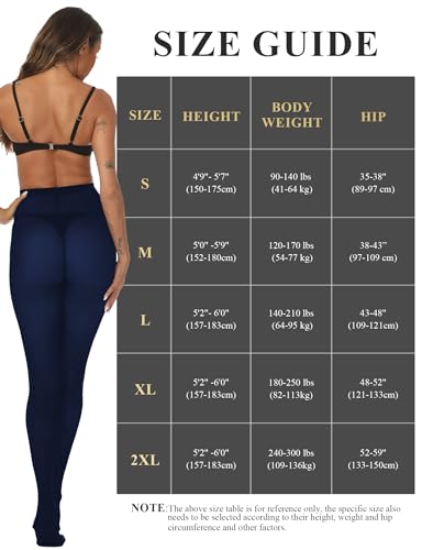 Image of Buauty 80D Black Tights for Women,Opaque Tights Soft, High Waist Soft Nylon Pantyhose