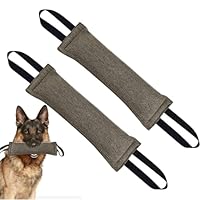 Wisebom 2 Pcs Beisswurst für Hunde 30cm Hundebiss Schlepper Spielzeug mit Handschlaufe zum Training Tauziehen und Zerrspiele Robustes Hundespielzeug Jute Beisswurst für Hunde Hunde Training Zubehör