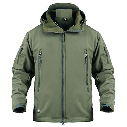 ReFire Gear Men’s Army Special Ops Military Tactical Jacket Softshell Fleece Hooded Outdoor Coat