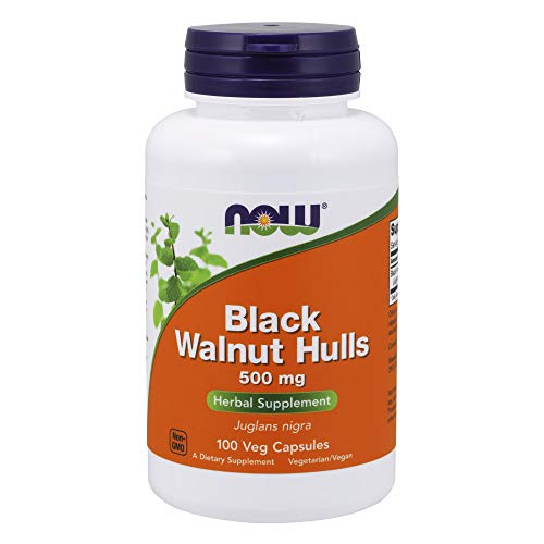 NOW Supplements, Black Walnut Hulls (Juglans nigra)500 mg, 100 Capsules