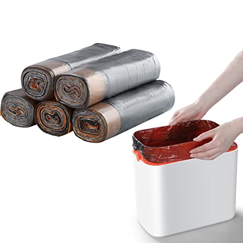 MOPUP Bathroom Trash Can,3.5 Gallon touchless Automatic Small Bathroom Garbage Can with Lid, Slim Motion Sensor Plastic Narrow Trash Bin for Bedroom, Office,RV,White