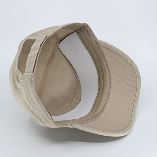 Image of The Vintage Year Heavy Stitching Washed Cotton Cadet Hat - Durable Military Baseball Cap for Men & Women, Outdoor Casual Wear