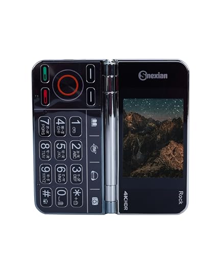 Image of Snexian All-New Rock FOLD MINI Dual Display |Keypad Mobile| with 2.8 inch and 2.4 inch Big Display |Flip|Fold|BT Dialer| Voice Changer |Auto Call Recording|Big Battery| FM |Camera| Feature Phone | White