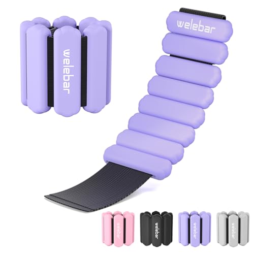 Bracelets lestés en silicone pour yoga et pilates : lot de 2 poids de poignet 0,5 kg