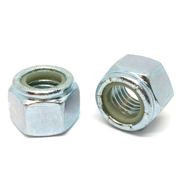 (500 Pieces) M18-2.5 Class 8 Nylon Insert Hex Nuts Zinc