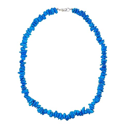 Collier Howlite bleue baroque 45 cm parfait pour vos tenues d'été