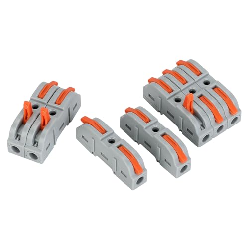JOYELEC 36Pièces Connecteurs Electriques Rapide avec Levier, Bornes de Connexion,1-Fil 2-Entrées et Peut être Librement Combiné,domino electrique PA/PC...