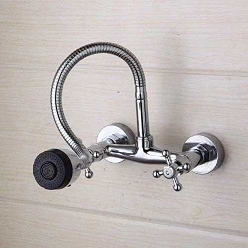 Robinet de cuisine en laiton massif orientable eau chaude et froide