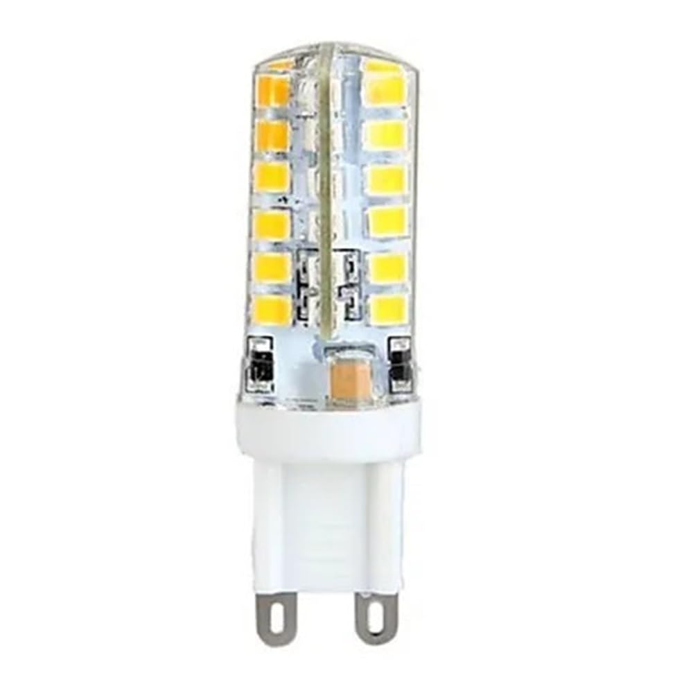 1fortunate Paquete de 50, lámpara LED de maíz AC220V G9 5W 48-SMD2835 450LM luces blancas frías/blancas cálidas(Cold White)