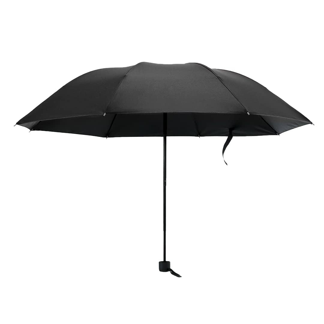 Kuber Industries 8k 3-Fold Manual Umbrella,TJU-003-1,Black