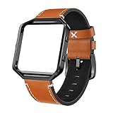 SWEES Leather Bands Compatible with Fitbit Blaze Smart Watch, Genuine Leather Replacement Band with