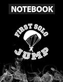  First solo jump, a design for a proud fresh made skydiver College Ruled Notebook 8.5x11 inch