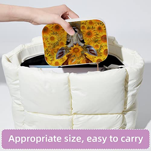 Boîte à bijoux portable tournesol, une idée cadeau originale