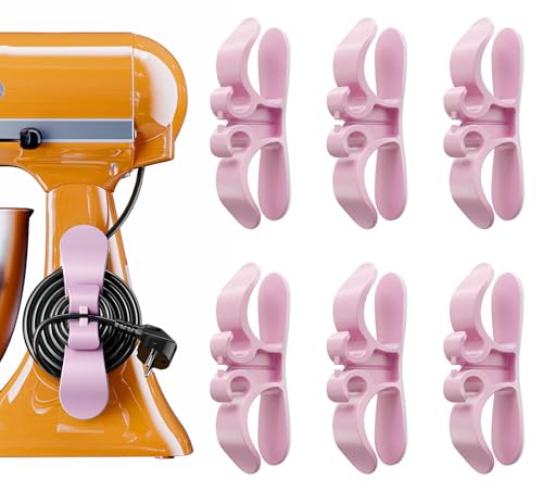 Image of 6PCS Cord Organizer for Appliances, Upgraded Kitchen Appliance Cord Organizer Stick On Appliance Wire Organizer Wire Holder for Kitchen Appliances Mixers, Coffee Maker, Pressure Cooker & Microwaves