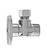 Plumb Pak PP20050LF 1/4 Turn Angle Shut-Off Valve, 3/8 X 3/8 In, Fip X Od, Body, Chrome Plated, 3/8" x 3/8"