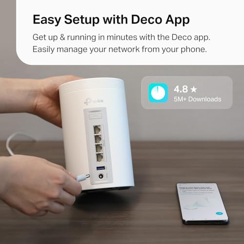 Image of TP-Link Deco 7 Pro Mesh Bundle - 3X BE10000 Tri-Band Indoor Units + 1x BE5000 Dual-Band Outdoor Unit, Covers up to 9,800 sq. ft., 2.5G Wired Backhaul, PoE+, IP65 - BE63 (3-Pack) + BE25 Outdoor