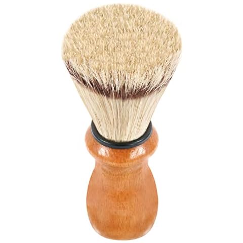 Genixart Shaving Brush, Selected Horsehair Bristle Shave Brush, Handmade Shaving Brushes for Men with Varnished Wooden Handle (1 pc Gift Pack) Cover