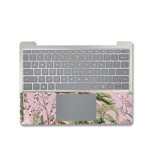 Image of MightySkins Carbon Fiber Skin Compatible with Microsoft Surface Laptop Go 3 (2023) Full Wrap Kit - Chinoiserie Jungle | Protective, Durable Textured Carbon Fiber Finish | Made in The USA