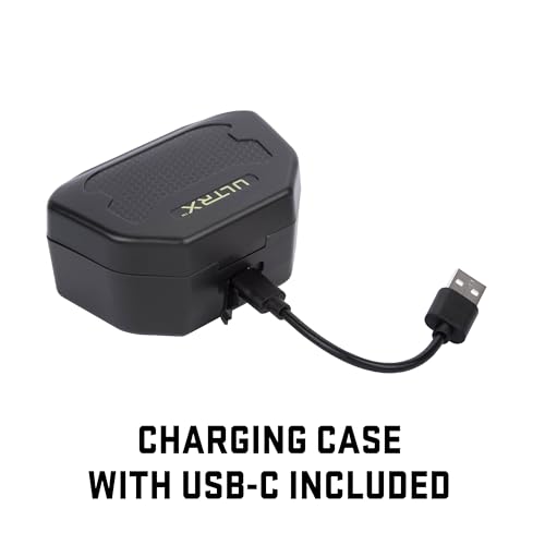Image of Allen ULTRX Bionic Fuse Bluetooth Earbuds w /Charging Case, Dark Gray