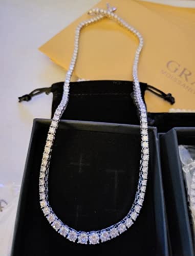 Moissanite Tennis Necklace 5-Mm Chain (22 Inches) #TOP29