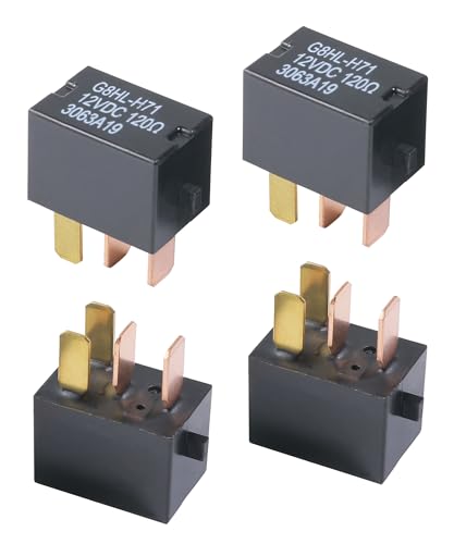 PAIYUE 4PCS Fan Relay Car Accessories 4 Pins Car AC Relay Automotive Replacement Starter Relays Air Conditioning Compressor Relays Replace OEM G8HL-H71-12VDC Apply to Air Conditioning Fan Headlight
