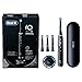 Oral-B iO Series 10 Rechargeable Electric Toothbrush with Visible Pressure Sensor to Protect Gums, 2 Min Timer, 7 Cleaning Settings, 4 Replacement Toothbrush Heads, and Charging Travel Case, Black