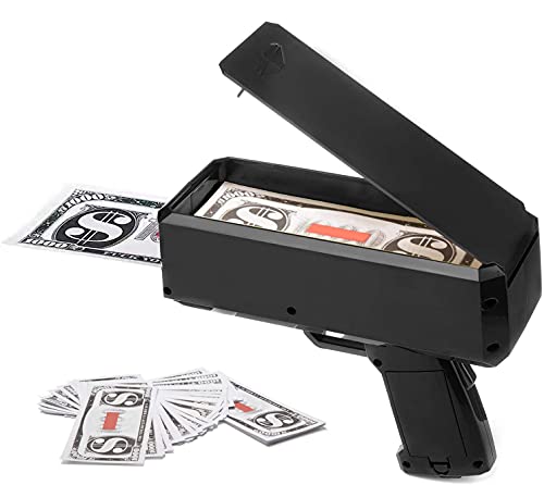 Money Guns Shooter, Toy Gun Spray Money Rain, Handheld Spary Cash Gun for Game Movies, Supplies Fun Game Props for Party Birthday Club