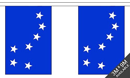 Flagtex Starry Plough Royal Blue Fabric Bunting – 9m with 30 Flags – Fabric for Indoor & Outdoor Use – String Flags Banners Irish Republican Labour Socialist Historical