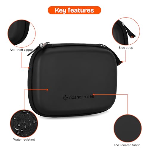 Image of Nasher Miles Portable All-in-One Tech Kit Pro | Durable Travel Organizer | Electronics Gadgets Storage Case for Adapters, Cables, Power Banks, Hard Disks, SD Cards (Black)