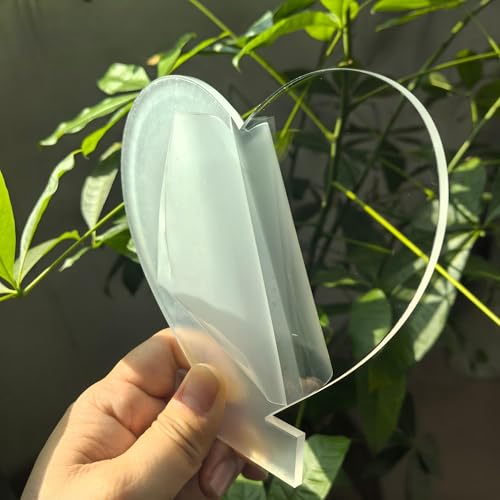 Image of (Pack of 12) Senbota Heart Acrylic Sheets,Cast 5.9 inch x 5.5 inch x4mm Thickness | LED Light Base DIY Laser Cutting Engraving Painting Drawing Display