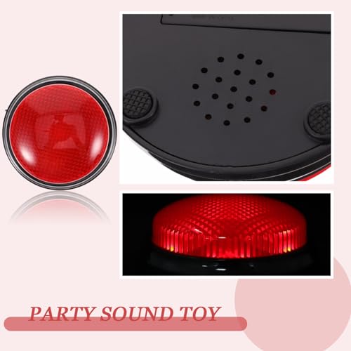 Gadpiparty Sprechender Knopf Aus Kunststoff Rap-Airhorn-Sound-Knopf Hip-Hop-Air-Horn-Trick- Mit Lichteffekt Lustige Krachmacher Rot