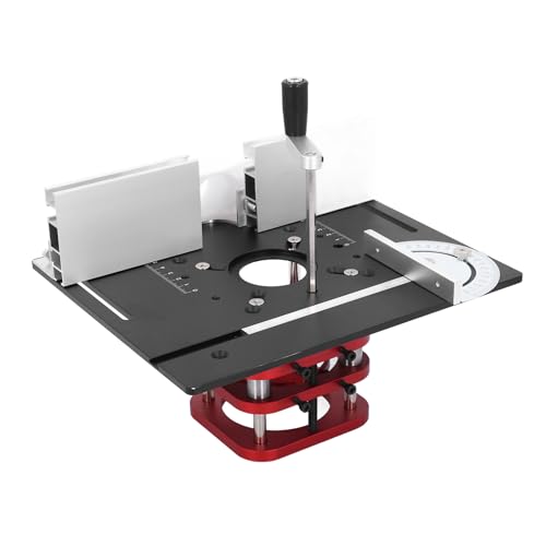 Router Table Lifting System Base, Aluminum Alloy Material Manual Lifting Router Kit with Motor for 64 to 66mm Diameter Universal Trimmer