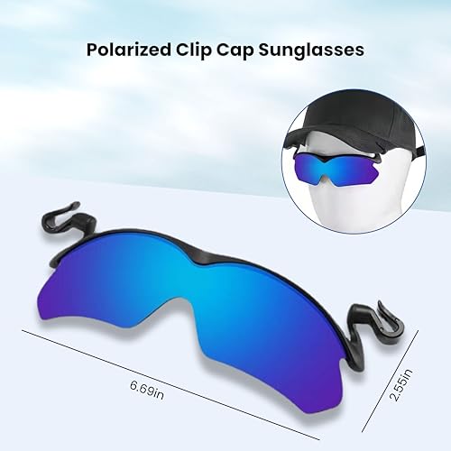 Polarized Clip Cap Sunglasses for Men, Flip-Up Polarized Sport Sunglasses for Outdoor, Clip Hat Sunglasses Oudoor3