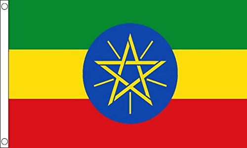 Flagtex Ethiopia Star Large Flag 8ft x 5ft Premium National Flag with Blue Emblem Fade Resistant Polyester Double Stitched Reinforced 240cm x 150cm Outdoor Banner - Image 2