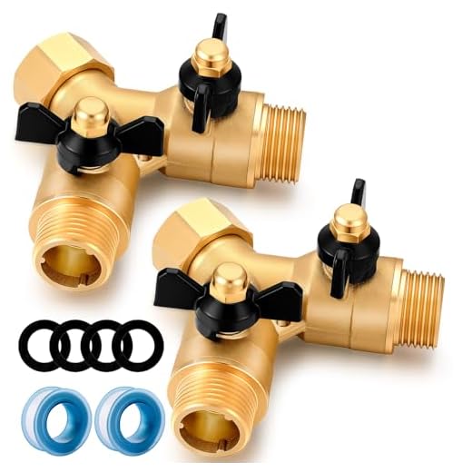 Best garden hose splitter easy to turn High Flow Brass Garden Hose Splitter