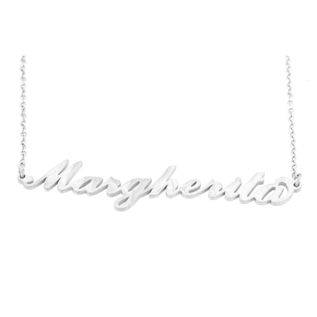 Flowers Collana Vari Nomi in Acciaio lucidissimo. Girocollo Collana con Nome Donna per Essere Sempre al Top. Scegli Il Tuo per Un Ottima Idea Regalo