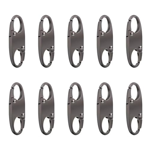 ATBUSS 10 Cerraduras con Cremallera, Pequeños Botones A Presión para Cerraduras De Equipaje, Accesorios De Seguridad para Equipaje, Cerraduras Antirrobo con Cremallera para Mochila, Pesca.