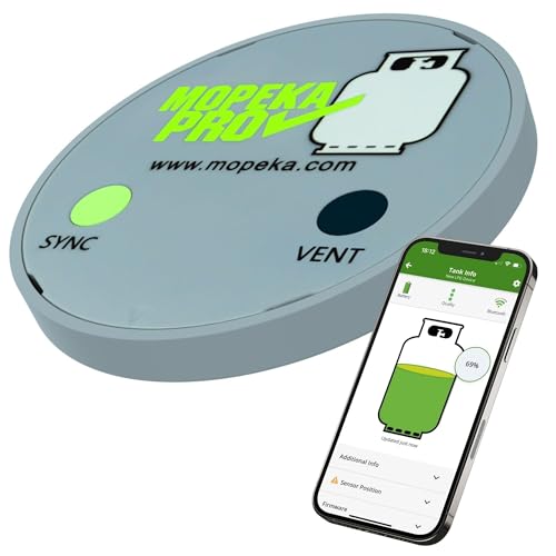 Gasflaschen Füllstandsanzeige PRO by MOPEKA - Ultraschallsensor für LPG - Magnetbefestigung für Stahlflaschen - Bluetooth App Anzeige - Horizontal und Vertikal - 5 kg 11 kg 33 kg